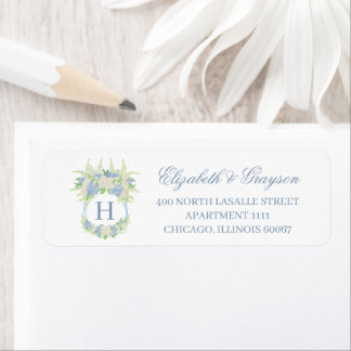 Watercolor Floral Garden Party Crest Label