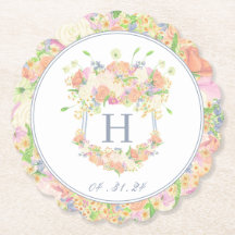 Watercolor Floral Garden Party Crest