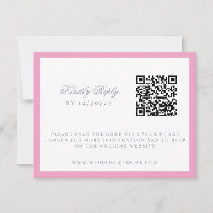 Watercolor Floral Garden Party Crest Wedding  RSVP Card