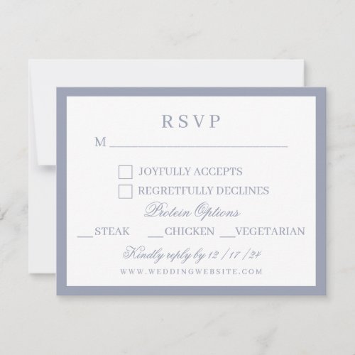 Watercolor Floral Garden Party Crest Wedding  RSVP Card