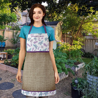 Watercolor Floral Garden Personalized Apron