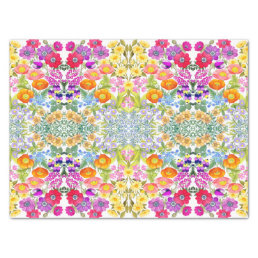 Watercolor Floral Garden Tissue Paper