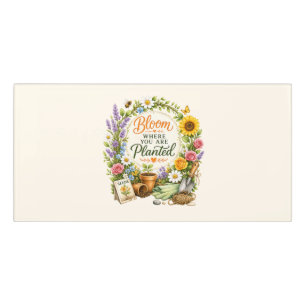Watercolor Floral Gardening Inspirational Design Door Sign