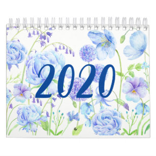 Watercolor Floral Gardens Calendar 2020