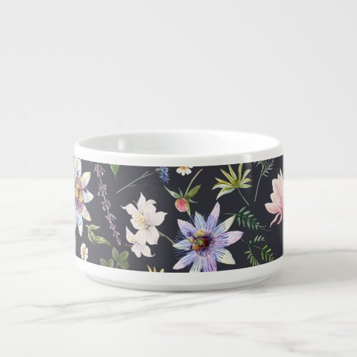 Watercolor Floral Gentle Summer Pattern Bowl