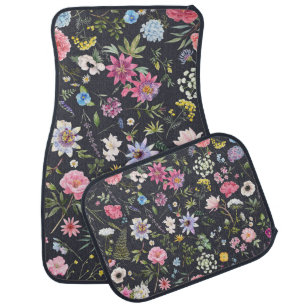 Watercolor Floral: Gentle Summer Pattern. Car Floor Mat