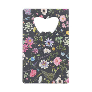 Watercolor Floral: Gentle Summer Pattern. Credit Card Bottle Opener