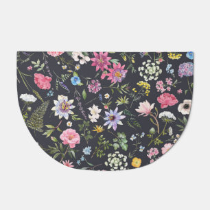 Watercolor Floral: Gentle Summer Pattern. Doormat