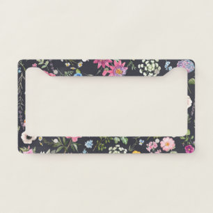 Watercolor Floral: Gentle Summer Pattern. License Plate Frame