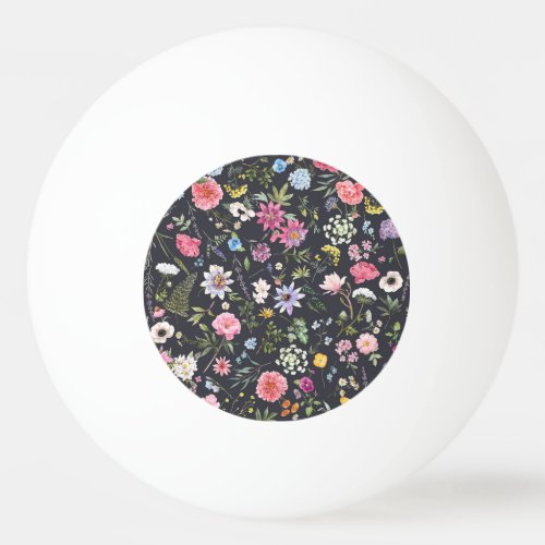 Watercolor Floral Gentle Summer Pattern Ping Pong Ball