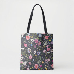 Watercolor Floral: Gentle Summer Pattern. Tote Bag