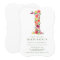 Watercolor Floral Girls 1st Birthday Invite