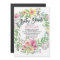Watercolor Floral Girls Baby Shower Invitation
