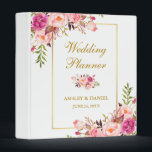 Watercolor Floral Gold Pink Blush Wedding Planner 3 Ring Binder<br><div class="desc">Watercolor Floral Gold Pink Blush Wedding Planner Binder</div>