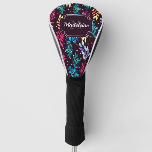 Watercolor Floral Golf Head Cover