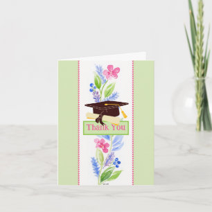 Watercolor Floral GRADUATION THANK YOU 