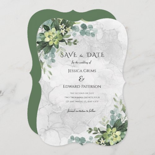 Watercolor Floral Green Romantic Sophisticated 