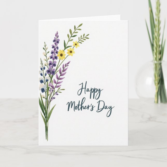 Watercolor Floral Greeting Card (Front)