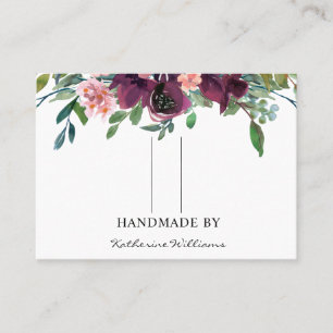 Watercolor Floral Hair Clip Barrette Display Card