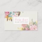 Watercolor Floral Hair Stylist Appointment Cards