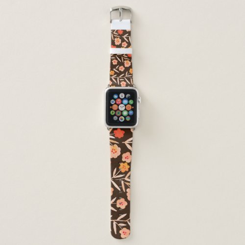 Watercolor Floral Hand Drawn Texture Apple Watch Band