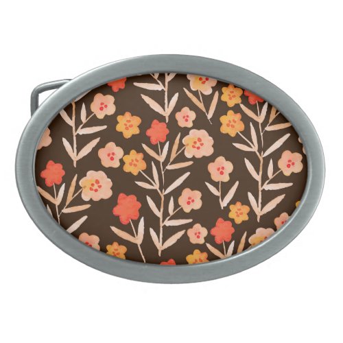 Watercolor Floral Hand Drawn Texture Belt Buckle