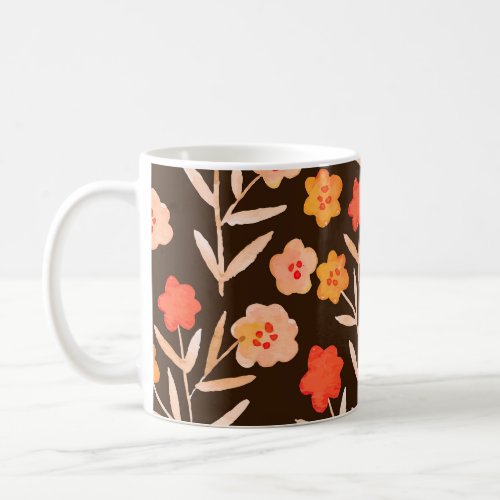 Watercolor Floral Hand Drawn Texture Coffee Mug