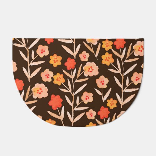 Watercolor Floral Hand Drawn Texture Doormat