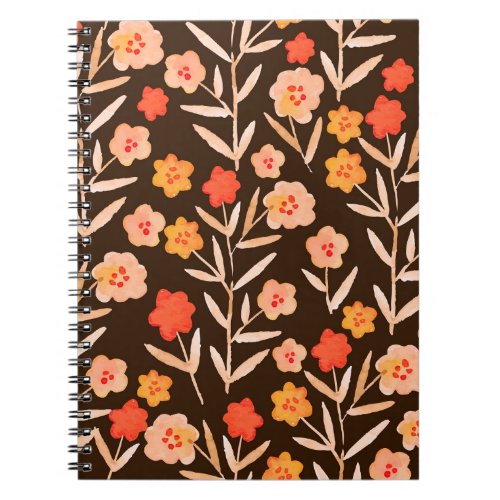 Watercolor Floral Hand Drawn Texture Notebook