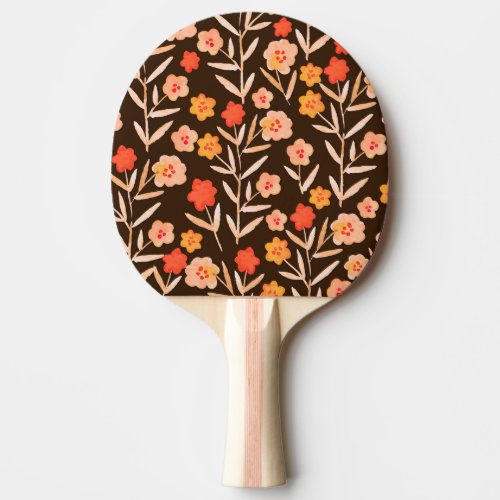 Watercolor Floral Hand Drawn Texture Ping Pong Paddle