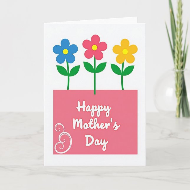 Watercolor Floral Happy Day Card (Front)