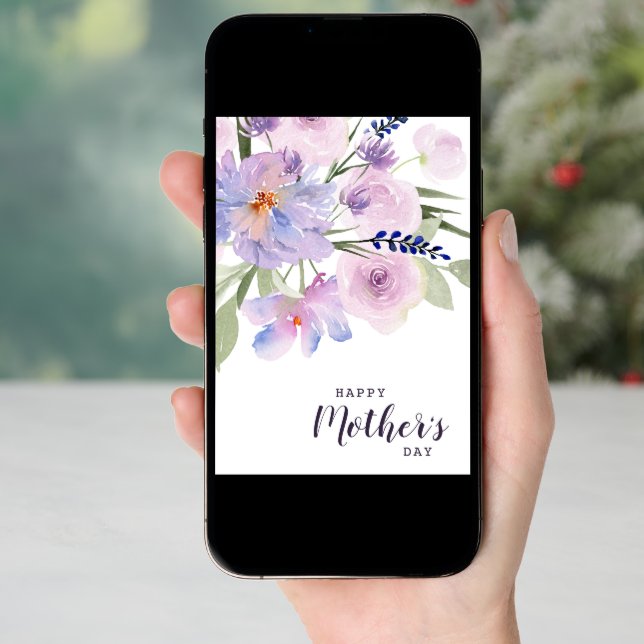 watercolor floral happy mother's day card (Front Digital)