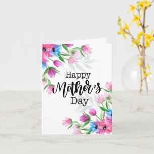 Watercolor Floral Happy Mother's Day Card