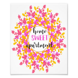 Watercolor Floral Home Sweet Apartment Wall Art Watercolor Floral Home Sweet Apartment Wall Art