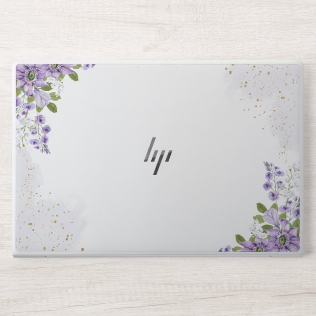 Watercolor Floral HP Laptop Skin (Front)
