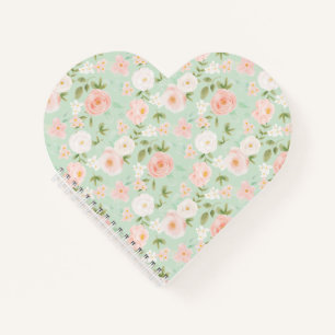 Watercolor Floral in Pink and Peach Notebook