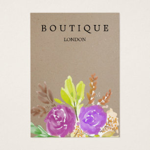 Watercolor Floral Kraft Earring