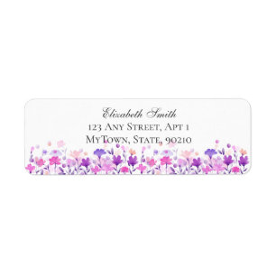 Watercolor Floral Label
