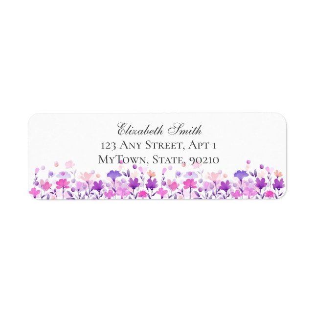 Watercolor Floral Label (Front)