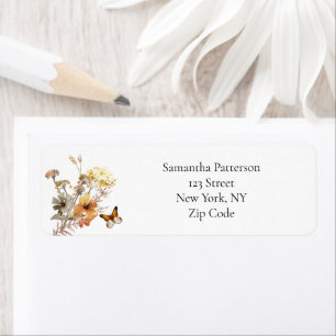 Watercolor Floral Label