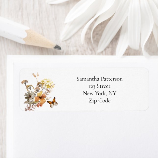 Watercolor Floral  Label (Insitu)