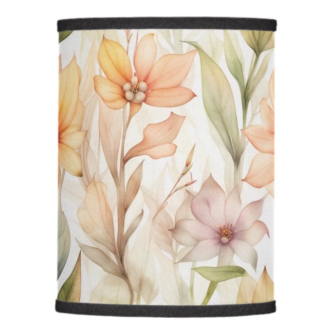 Watercolor Floral Lamp Shade (Front)