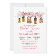 Watercolor Floral Lanterns Bridal Shower