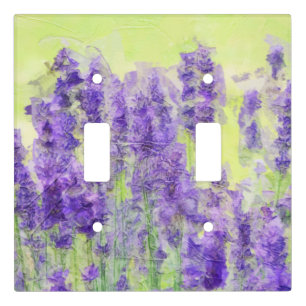 Watercolor Floral Lavender Flowers Purple Light Switch Cover