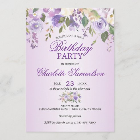 Lilac Invitations | Zazzle