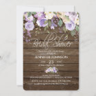 Watercolor Floral Lavender Rustic Bridal Shower