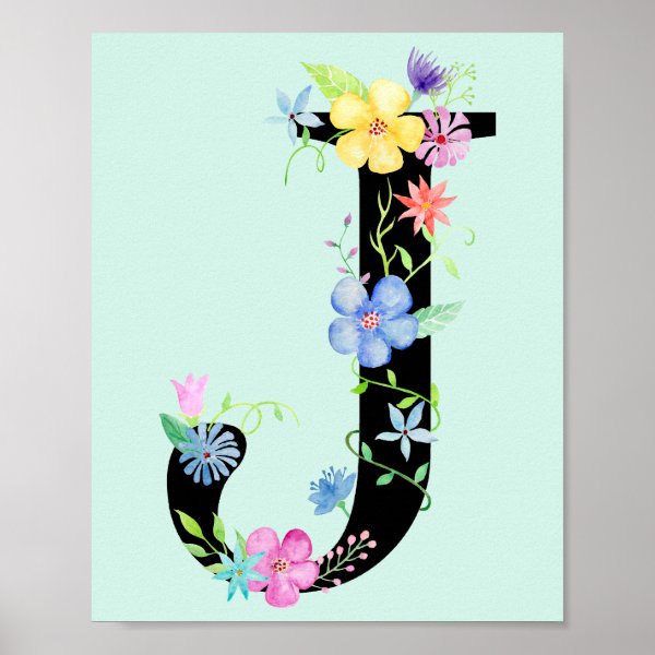 Letter J Art & Wall Décor Zazzle
