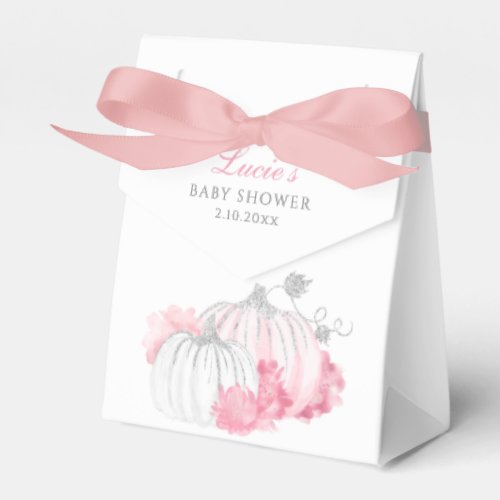 Watercolor Floral Little Pumpkin Fall Baby Shower Favor Boxes