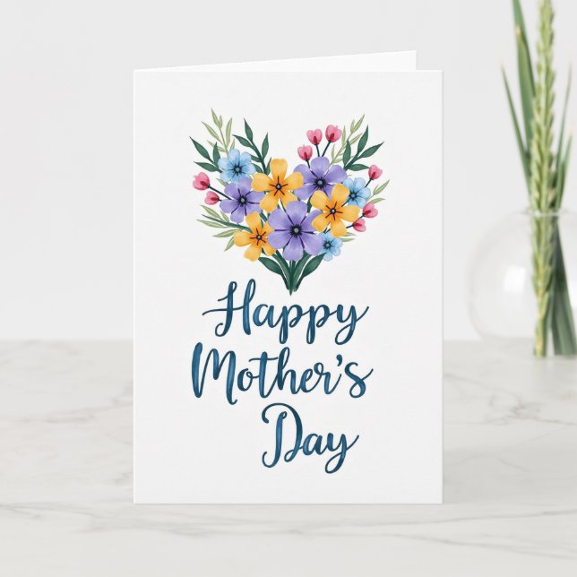 Watercolor Floral Love Card (Front)