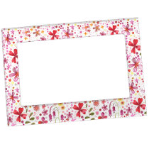 Watercolor Floral Modern Art Pattern Magnetic Frame